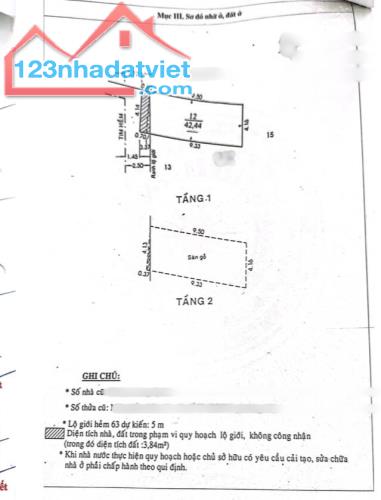 kẹt nợ ngân hàng Acb nên bán nhà hẻm 647 Lạc Long Quân, 4,1x10m, 2 tầng giá 4,5 tỷ TL - 1