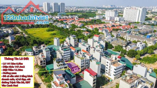 Bán Nhà Đất Dịch Vụ Vân Canh 6.9ha, 147m*2Tầng Khu Phân Lô Ôtô Chạy Quanh Kinh Doanh Mạnh.