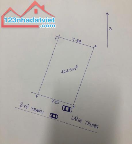 Bán đất thổ cư 122m2, mặt tiền 8m, đường 6m ô tô tránh Láng Trung, Đống Đa, 29 tỷ