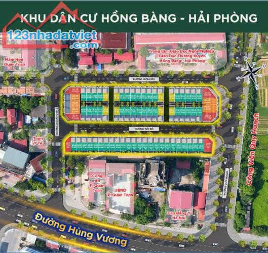 BÁN SHOPHOUSE HỒNG BÀNG MIDTOWN - HẢI PHÒNG. 5,9 tỷ, 57m2, 5 tầng. - 5