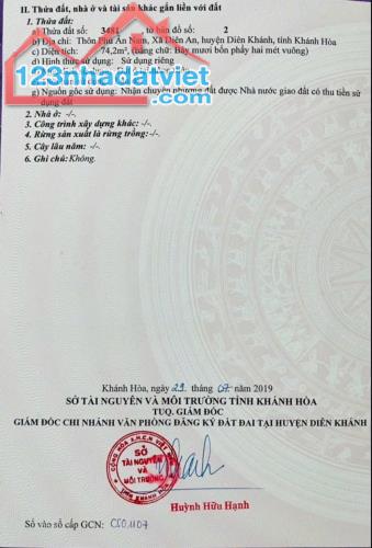 ĐẤT THÔN PHÚ ÂN NAM 2, DIÊN AN 74M2, NGANG 5M, Ô TÔ THÔNG GIÁ CHỈ 1 TỶ - 2