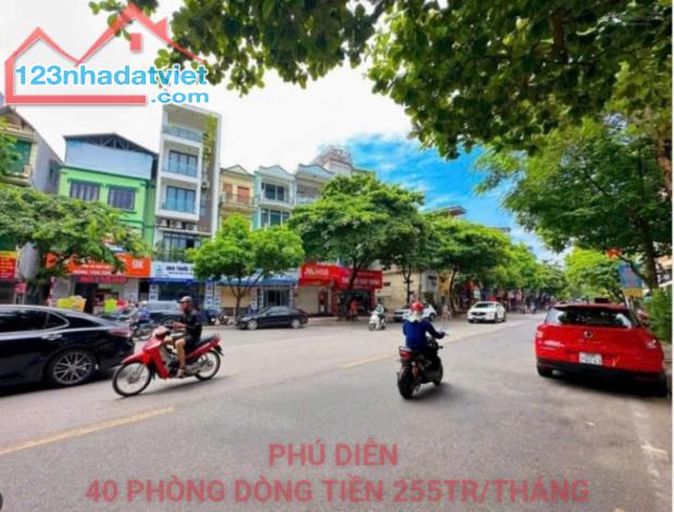 TÒA CHDV PHÚ DIỄN 40 PHÒNG MỚI TINH, 103M2 x 9 TẦNG  - DÒNG TIỀN 255 TR/THÁNG