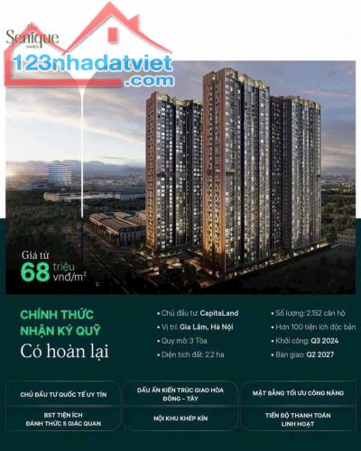 🔥CHÍNH THỨC MỞ BÁN LUMI SENIQUE HÀ NỘI - CĐT CAPITALAND TẠI VINHOME OCEAN PARK 1 - GIÁ CH