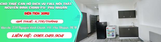 Chính Chủ Cho Thuê Căn Hộ Dịch Vụ Full Nội Thất Hot Nhất Khu Vực Nguyễn Đình Chính-P11