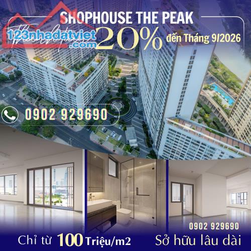 The Peak Midtown tầng 2 và 3 - Giá Shophouse bằng giá căn hộ. Thanh toán 20% đến tháng