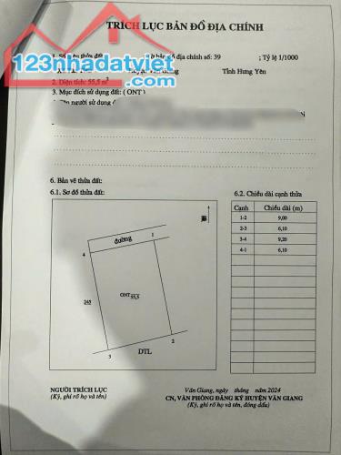 Văn Giang, Hưng Yên, 55,5/85m2, mt=hậu=6.1m, đường 4m, gần vành đai 4, nhỉnh 1.7 tỷ, - 3