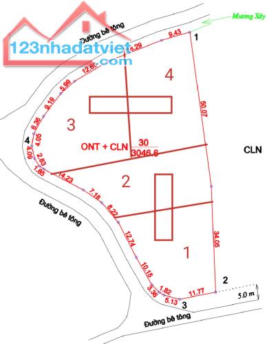 Chủ cần bán mảnh đất 3046M_400M thổ cư lô góc 3 mặt tiền_Cao Sơn Đà Bắc - 2