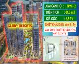 GLORY HEIGHTS CĂN 3PN - 81M2 CÒN 4.1 TỶ, VAY 70% MIỄN GỐC + LÃI 48 THÁNG, BÀN GIAO NGÀY