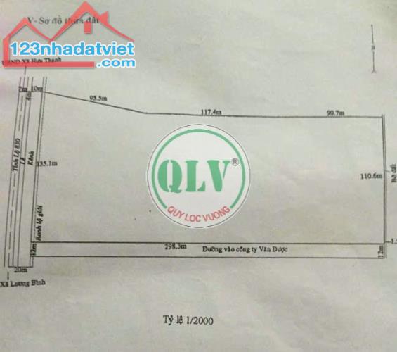 Bán đất trống 34.892 m2 gần KCN Hựu Thạnh, Long An. - 2