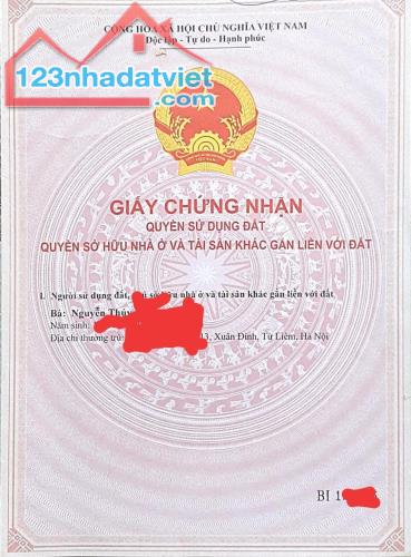 BÁN 37,5M2 ĐẤT THỤY PHƯƠNG,MẶT TIỀN 4,2M GIÁ CHÀO 2,65 TỶ CÓ THƯƠNG LƯỢNG