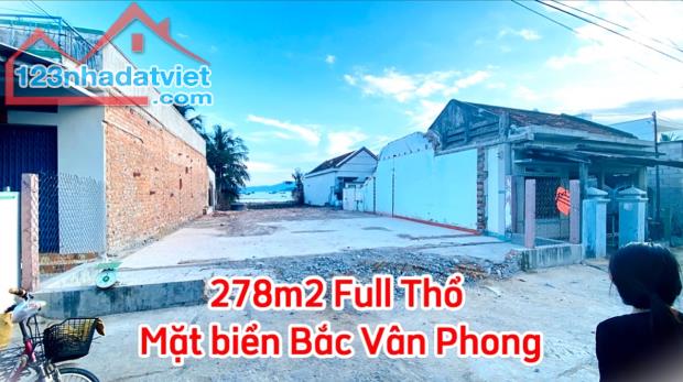 278m2 Full Thổ cư Mặt biển PK8 - Bắc Vân Phong 2 mặt đường 20m/36m