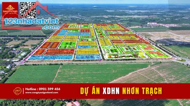 Saigonland Cần bán 20 nền đất dự án HUD và XDHN sổ sẵn với giá cực tốt tại Nhơn Trạch