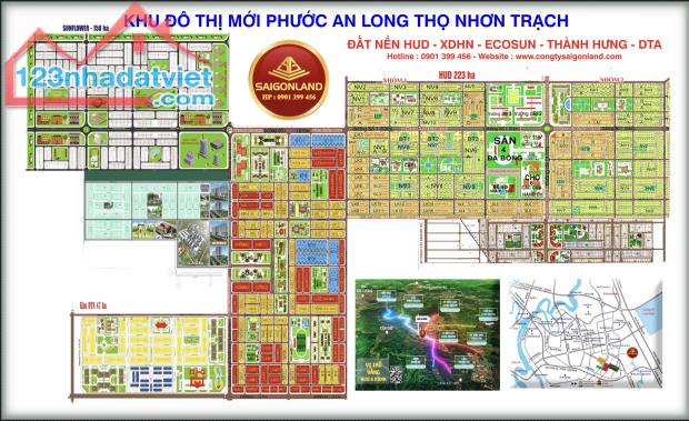 Saigonland Mua Nhanh Bán Nhanh nền dự án HUD và XDHN sổ sẵn  tại Nhơn Trạch Đồng Nai.