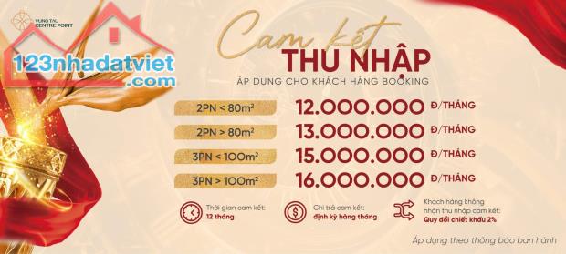 Căn hộ biển cao cấp 5*, thanh toán 700tr nhận nhà, cam kết thuê 16tr/tháng, tặng 630tr + 3 - 4