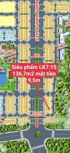 Siêu rẻ!! Lô góc 137m2 rộng 9,5m TP Thanh Hóa đường vào 45m mới trúng đấu giá - 2