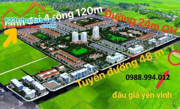 Bán đất đấu giá Yên Vinh, Mê Linh, đối diện đô thị HUD Mê Linh, vị trí đắc địa ngay Vành Đ