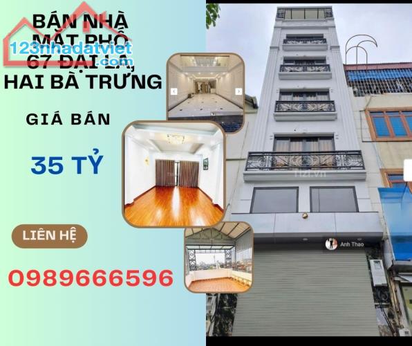 Chính chủ bán nhà 7 tầng,nhà mới, có thang máy, mặt phố số 67 Đại La, Hai Bà Trưng