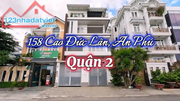 Cần bán Nhà 1 hầm + 4 Tầng mặt tiền Cao Đức Lân , Phường An Phú , Q2. Gía 58 tỷ