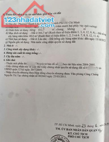 🔥🔥Nhà Mặt Tiền nhà  xưởng  đường THẠNH LỘC 15 (TL15), phường TL, Q12, dt 413m2 (9mx46m). - 3