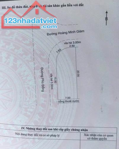 Bán lô góc 2MT Hoàng Minh Giám & Phù Đổng, Hòa Xuân, Cẩm Lệ - DT: 144m2, Giá 4.7 tỷ TL - 1