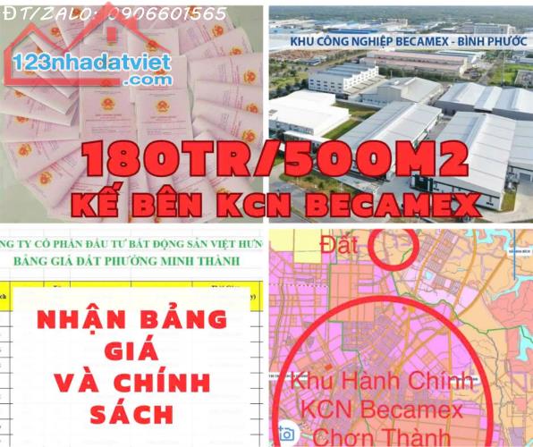 Bán Đất sổ Sẵn Ngay KCN Becamex Bình Phước Giá Chỉ 960 Nghìn/m2.Đừờng DH01. Phường Minh