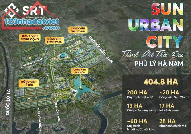 Liền kề  sun urban city Hà Nam vốn đầu tư chỉ từ 1,5 tỷ