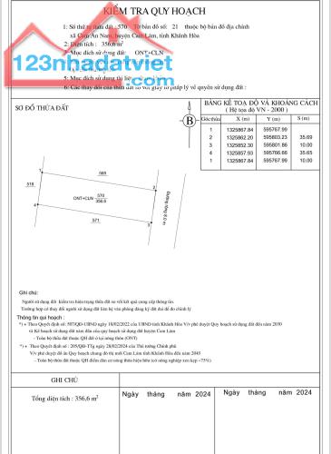 HOT HOT !! Chính chủ Cần Bán Nhanh Lô Đất Đẹp Tại Cam An Nam, Cam Lâm, Khánh Hòa - 1