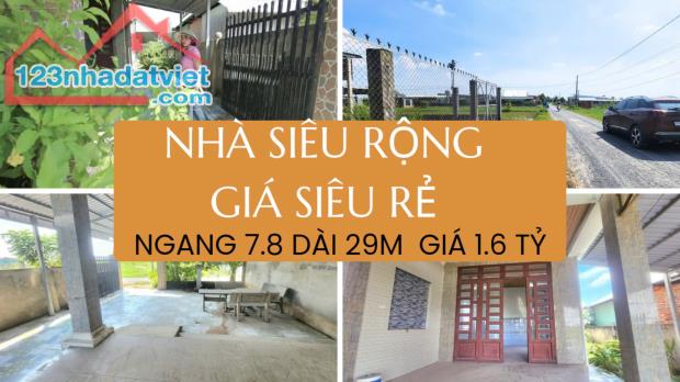 Nhà vườn cấp 4 siêu rộng 217 m2 giá 1.6 tỷ Đức Hòa Long An