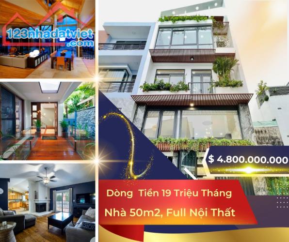 Bán nhà quận tân bình,ngay vòng xoay Lăng Cha Cả,1t 2l,thu nhập 19 tr tháng, 50m2,4.8tỷ