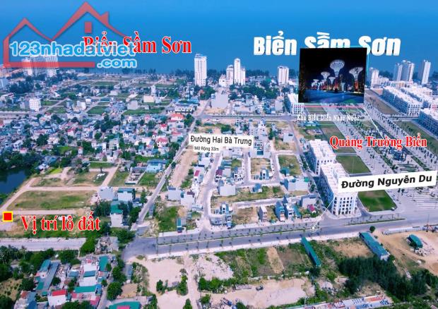 BÁN GẤP LÔ GÓC, HƯỚNG ĐÔNG NAM BIỂN SẦM SƠN, XÂY KHÁCH SẠN HOẶC BIỆT THỰ TUYỆT ĐẸP, SỔ ĐỎ - 2