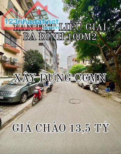 CHỦ MUỐN BÁN ĐẤT LIỄU GIAI BA ĐÌNH 100M2-MT 6M-GIÁ CHÀO 13,5 TỶ-THƯƠNG LƯỢNG