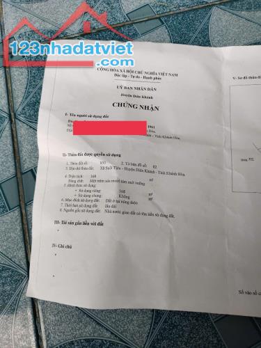 Bán mảnh đất tâm huyết đường nhựa Hương Lộ 39 Xã Suối Tiên trả ngân hàng. Diện tích sổ 172 - 2