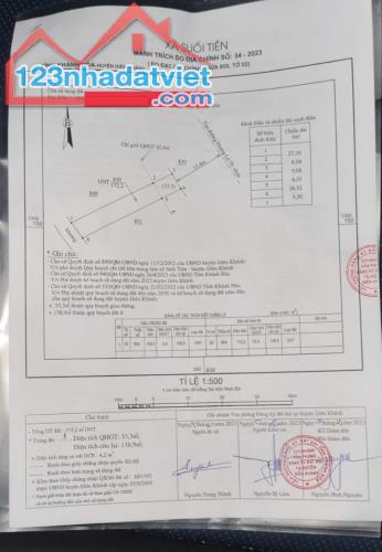 Bán mảnh đất tâm huyết đường nhựa Hương Lộ 39 Xã Suối Tiên trả ngân hàng. Diện tích sổ 172 - 4