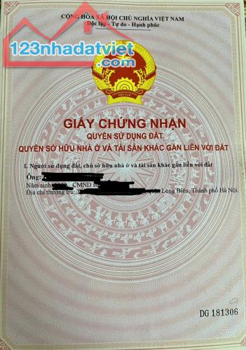 CHÍNH CHỦ CẦN BÁN MẢNH ĐẤT TẠI SỐ 5 NGÕ 189 NGÔ GIA TỰ - ĐỨC GIANG - LONG BIÊN - HÀ NỘI - 1