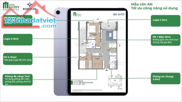 BÁN DỰ ÁN CĂN HỘ SIÊU MẪU - GIÁ SIÊU HỢP LÝ TẠI HANOI MELODY RESIDENCES - 3