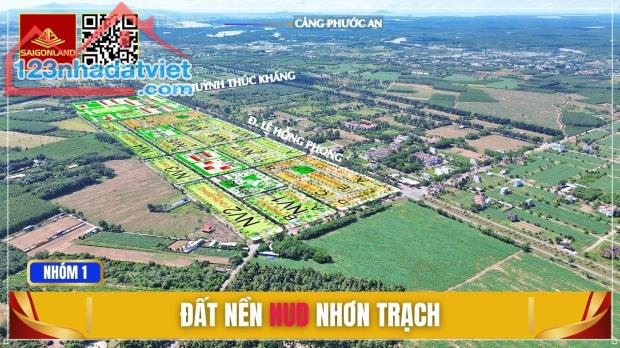 Saigonland Nhơn Trạch - Nhận ký gửi mua bán Đất nền sổ sẵn dự án Hud Nhơn Trạch - 1