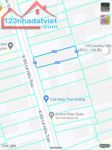 Bán đất đường Lê Hữu Trác gần biển ngang rộng nở hậu kiệt ô tô tránh.