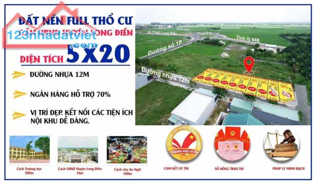 Bán đất ngay khúc bùng binh cống Bà Sáu giá rẻ tiện để ở và đầu tư