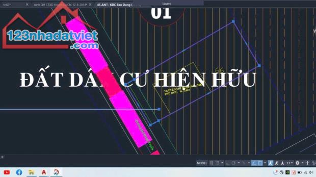 bán lô đất mặt tiền đỗ đăng tuyển củ chi dt 22 x 52m có thoorcuw qh hiện hữu - 1