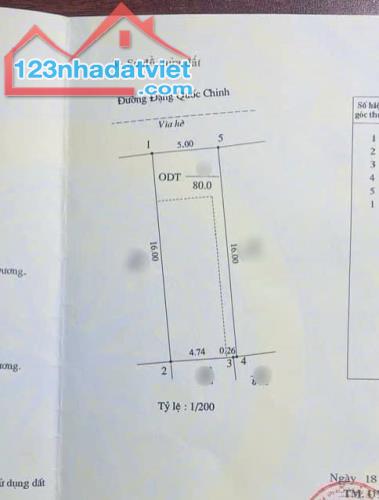 Bán lô đất vị trí đẹp mặt phố Đặng Quốc Trinh thành phố Hải Dương