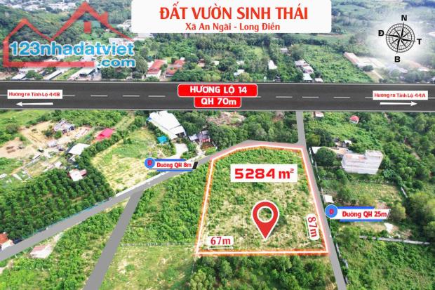 bán 5300m đât CLN 2 mặt tiền  xã an ngại huyện long điền - 1