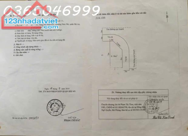 Bán 58m lô góc TĐC Đằng Hải- Nam Hải, Hải An - 2