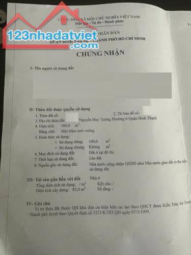 BÁN NHÀ NGUYỄN HUY TƯỞNG,P6, BÌNH THẠNH.DT:9,4X14, 1TR1L, GIÁ:20,5 TỶ - 4