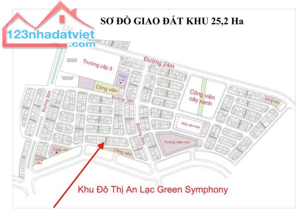 Duy nhất 01 lô góc siêu thoáng, view vườn hoa, hướng Nam, DT 83m2, khu 25ha Vân Canh - 2