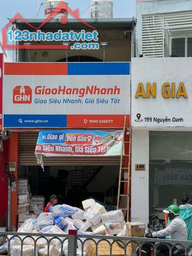 Cần bán gấp nhà xây kiêng cố 2 mặt tiền Nguyễn Oanh và MT hẻm 2m. p. 17, GV