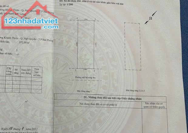 Bán nhà 5 tầng 74m2 ngõ 94 Trần Phú, Ngô Quyền, Hải Phòng. Khu nhà ở cao cấp. 13 tỷ - 5