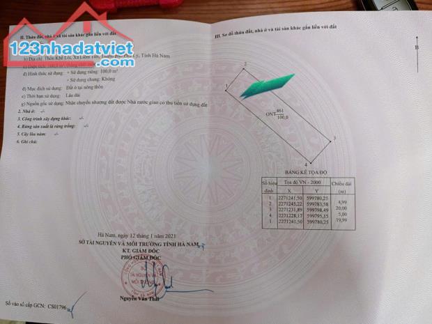 Bán 2 lô đất Phân lô Thành Đạt, Phủ Lý, Hà Nam (Cạnh bệnh viện Bạch Mai). 
Diện tích: - 4