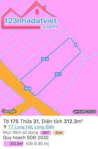 Bán lô đất mặt tiền đường nhựa nhánh số 2 cách 120m