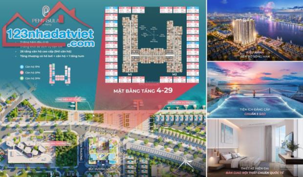 Peninsula Vị Trí Đắc Địa, 4 Mặt Tiền Đường, Sở Hữu Căn Hộ Ngắm Pháo Hoa Chỉ Với 750 triệu