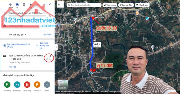 Bán đất Bảo Lộc.DT 304m2 (9m x 34m).Cách QL.20 chỉ 1,3km.Hạ Giá Bán chỉ 1 tỷ 490 triệu - 1